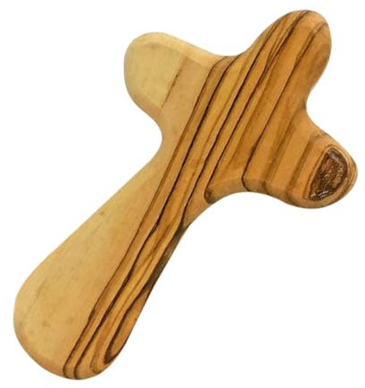 RORPOIR Elegantes Handgeschnitztes Handkreuz Gebetswerkzeug Religiöses Für Zuhause