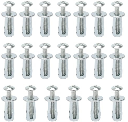 Plasterboard Fixings, 20 Pack Hollow Wall Anchor Heavy Duty Anchor Bolts Carbon Steel Hollow Wall Plugs Cavity Wall Fixings for Plasterboard, Drywall, Chipboard, Bracket (M4 x 25mm)