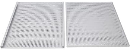 Juego de 2 bandejas de aluminio para horno, bandeja antiadherente perforada para carne y postre, moldes Mille Feuille