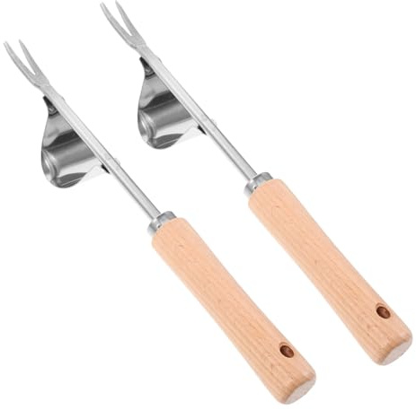 HANABASS 2piezas Horquilla Desmalezadora Pala De Desmalezado Extractor De Acero Inoxidable para Desmalezador Doméstico Desmalezador Portátil