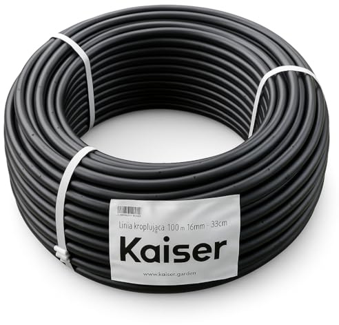 Tropfschlauch 100 m – Tropfbewässerung mit 33 cm Abstand, Mikrobewässerungsschlauch für Garten, Gemüsebeete, Hecken & Gewächshaus – Flexibel, UV-beständig, wassersparend
