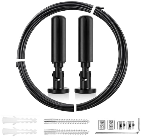 Zyluniy 5m Asta Metallica per Tende, Filo per Tende in Acciaio Inossidabile, Cavo Bastone per Tenda da Esterno, Stendibiancheria, Filo per Foto, Tende da Doccia