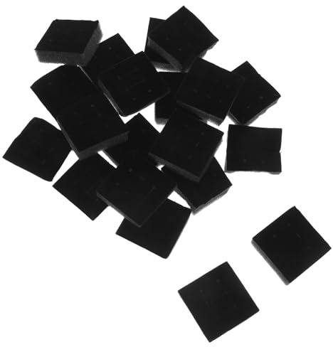 TOYANDONA Inserto de Esponja para Joyería Negro, Diseño de Ajuste Preciso, Excelente Amortiguación, Paquete de 20 Piezas para Organizador de Anillos Hogar