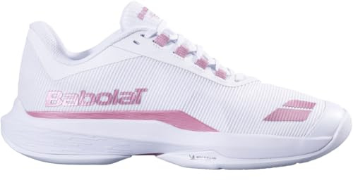 Babolat Women's Jet Tere 2 All Court Tennis Shoes, White/Gold Pink (Women's US Size 9)
