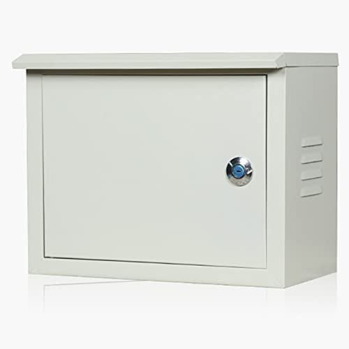 XBTGS Caja de medición eléctrica, acero resistente a la intemperie, para interiores y exteriores, placa de montaje con cerradura de varios tamaños, 500 x 180 x 400 mm