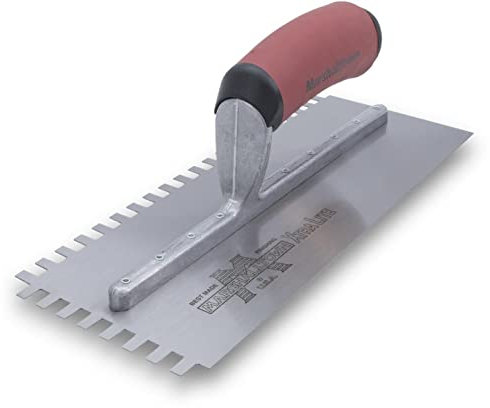 MARSHALLTOWN Flooring & Tiling Notched Trowel 1/4 X 3/8 X 1/4 Square