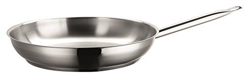 Domestic Professional, Padella Professionale in Acciaio 18/10, 32 cm, 0,7 mm, a induzione, Acciaio Inox, 32 cm