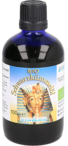DYNAMIS Bio Schwarzkümmelöl 100 ml – kaltgepresst & nativ, Nigella Sativa | Ägyptische Nigella Sativa aus kontrolliert biologischem Anbau, 100 % rein und nur minimal gefiltert – DE-ÖKO-006 zertifiziert