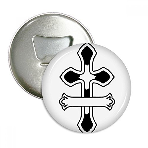 Religion Heiligen Belief Christentum Kreuz rund Flaschenöffner Kühlschrank Magnet Pins Badge Button Geschenk 3