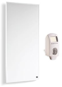Infrarot Heizung mit Thermostat 1000 Watt ✓ 5 Jahre Herstellergarantie ✓ überhitzungsschutz ✓ (1000, weiß)