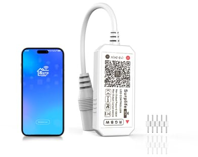 Arotelicht RGBW LED Controller Wifi für LED Streifen/Strip RGBW 5 PIN Band, 2.4Ghz ONLY, Dimmer/Fernbedienung Arbeiten Controller mit Android und IOS System 16 Millionen Farben, DIY