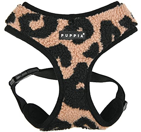 Puppia Hundegeschirr für kleine und mittelgroße Hunde - Serval Harness A - verstellbar und komfortabel, Beige