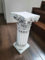 Green Lane Garden Colonne décorative ionique grecque pour intérieur ou extérieur - 46 cm - En pierre reconstituée, Blanc, gris, noir., 46x17x17cm