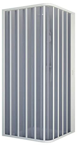 Decorspace - Cabina de ducha angular Flex con apertura lateral de banda ancha con fuelle reducible, Made in Italy (70 x 120 cm)