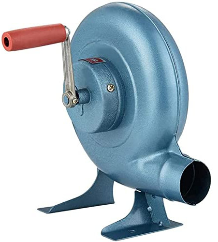 SJASD Handkurbel Kurbel Schmied Schmiede Gebläse BBQ Fan,HandgebläSe Manuelles Brennen GebläSe Popcorn Ventilator Grill Fön Manuell für Grill Outdoor Picknick Camping Kochen,200W