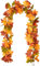 Artificial Autumn Maple Leaves Garland Autumn Decorations, Fall Hanging Plant for Home Garden Wall Doorway Backdrop Fireplace Decoration, Wedding Party Thanksgiving Decor,Yellow,1.75m