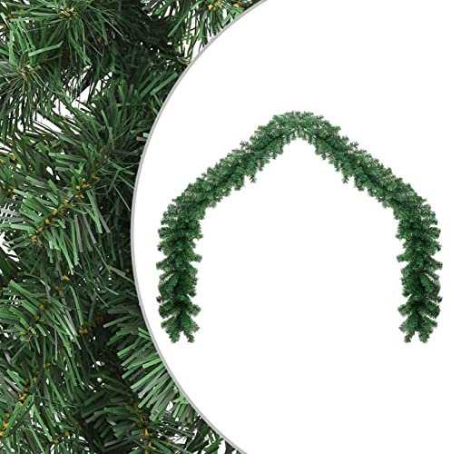 ZEYUAN Weihnachtsgirlande, Tannengirlande, Chrismas Decor, Weihnachtsdeko, Deko Tanne Girlande, Girlande Weihnachten Outdoor, PVC 5 m