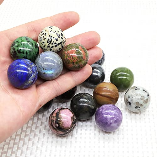 Bola De Piedras Naturales De 25MM, Bolas De Cristales, Decoración Del Hogar, Piedras Preciosas De Chakra, Esfera, Rocas, Masaje Mineral,Cuarzo Rosa,PC 1