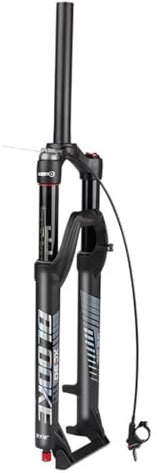 HIMALO Mountainbike Luftfederung Gabel 26/27.5'' Federweg 120mm MTB-Gabel Zugstufe Einstellbar 1-1/8 Gerade Scheibenbremsgabel QR 9x100mm Ferngesteuertes Lockout (Size : 27.5'')