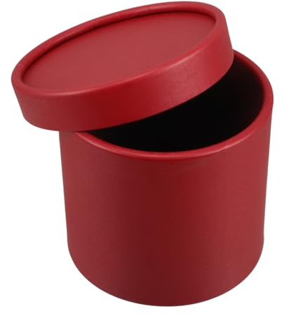 Gogogmee Runde Blumenkästen Mit Deckel Stilvolle Geschenkbox Für Hochzeiten Geburtstage Und Feiertage Praktische Rote Kartonverpackung Für Arrangements Und