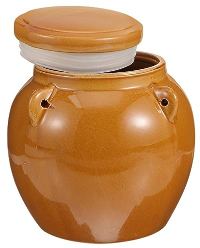 Holibanna Vintage Ceramic Sealing Jar for Honey Jar Storage Featuring Honey Pot Design for Kitchen Use Also Suitable for Preserving Pickles