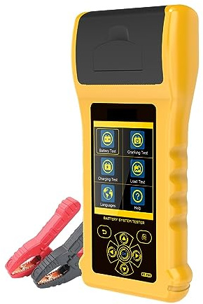 BT760 Car Battery Tester With Thermal Printer Vehicle Auto Multi-language Battery Cranking Charging Max Load Test