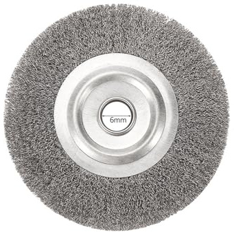 75/100/125/150 Mm Stahldrahtbürste, 0,15 Drahtradbürste, Rund, For Doppelschleifer, Entgratwerkzeug, Reinigung, Rost, Polieradapter(75x6mm)