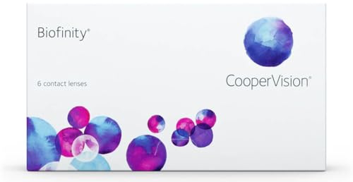Biofinity - Lentes de contacto esféricas mensuales (R 8.6 / D 14 / -1.25 Diop), Pack de 6 uds.