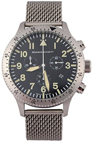 Messerschmitt Chronograph Herren Flieger Armbanduhr ME-5030MVintage