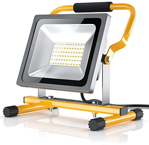 Brandson - LED Baustrahler - Arbeitsleuchte - Arbeitsscheinwerfer - Bauscheinwerfer - Wasserdicht - 30 Watt 2500 Lumen - für die Werkstatt, Baustelle oder Garage