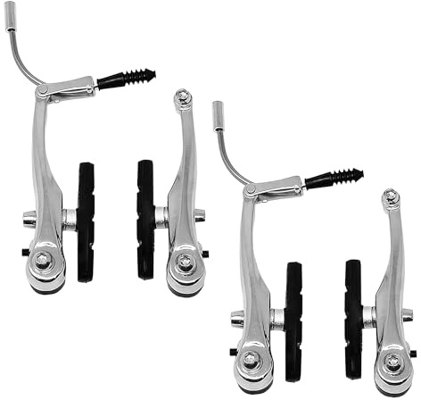 ECOVELO 2 Paia Freni V-Brake per Bici, Set di Ricambio Freni Set Anteriore e Posteriore Freni a V Con Pastiglie Universali