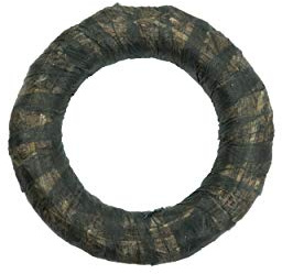 DekoPrinz Strohkränze mit Vlies, 1 Stück | ø 40 cm Durchmesser | 6 cm Stärke | Strohrömer, Türkranz, Deko-Kranz, Kranz-Rohling, Strohring