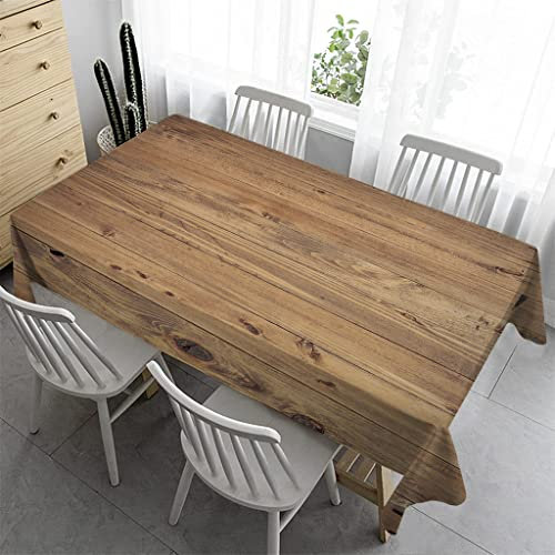 Syhi Qlty Outdoor Tischdecke 140 x 260 cm - Outdoor-Tischdecken Bierbank Tischdecke Geburtstag Wasserabweisender Stoff Tischdecke für Biertisch Draußen Party - Braun 4