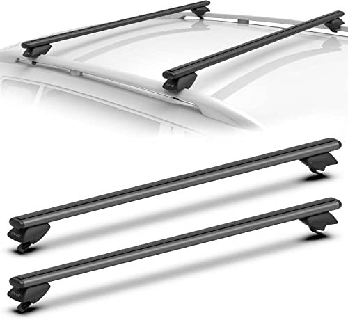 COWVIE 120CM Dachträger-Querstangen, verstellbar, Aluminium, 1 Paar