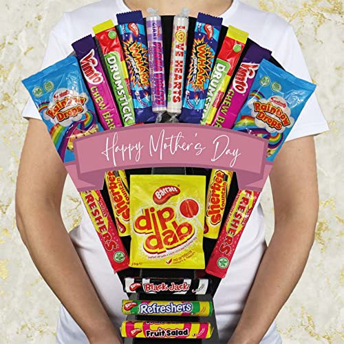 The Retro Sweets Bouquet With Dip Dab, Black Jack, Fruit Salad & More - Mother's Day