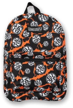 Bioworld Dragon Ball Z Logo Bolt Backpack, fits A4 with internal padded laptop/tablet pouch