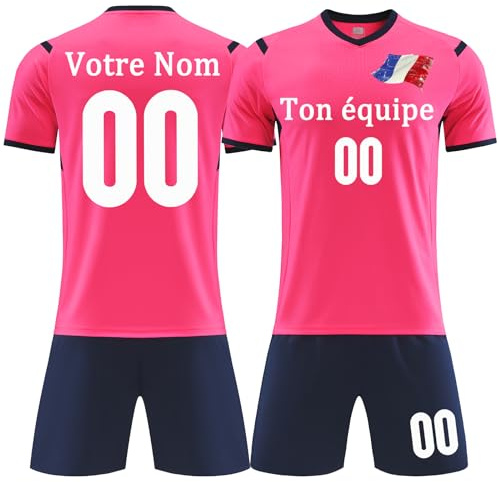 Maillot de Foot Enfant Personnalisé Adultes Hommes Femmes Ensemble Foot Personnalisé avec Le Nom du Logo de L'équipe