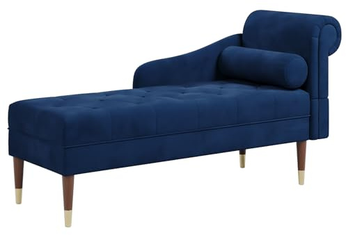 Vesgantti Velvet Chaise Longue Indoor with Right Armrest,Tool-free Assembly