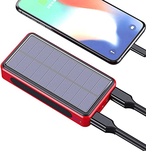 Caricatore solare per telefono – Caricatore solare portatile Power Bank | 50000 mAh Banca di energia solare | Caricabatterie solare per telefoni cellulari e tablet a ricarica rapida, caricabatterie