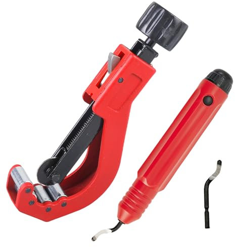 Rohrschneider 14-65mm, Rohrschneider Edelstahl, Rohrabschneider mit Entgrater für Schneiden von Dünner Edelstahl, Edelstahlrohre, Aluminium, Kunststoff