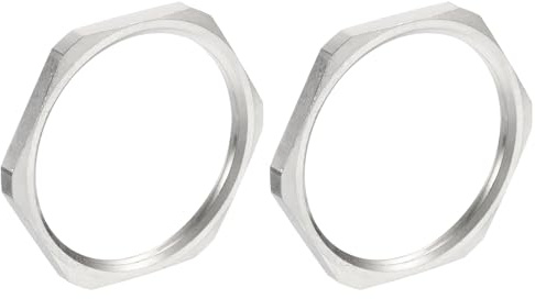 QUARKZMAN 2Pezzi Dado Esagonale per Raccordo a Tubo in Ottone, Dado Esagonale in Ottone Filettatura Femmina NPT1-1/2, Ottone Nichelato per Idraulica Fissa, Idropulitrice