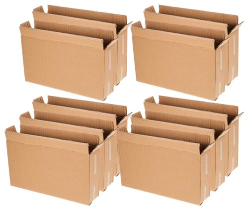 10 Stück Kleine Versandkartons aus Wellpappe, Khaki