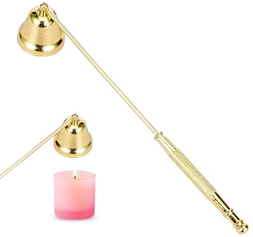 Zwhhmf Kerzenlöscher aus Edelstahlmit langem Griff(Golden) für Kerzen CandleKerzen Candle Extinguishergeeignet für Hausefür Hause Küche