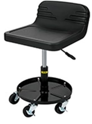MNEVZX hocker mit Rollen Rolling Creeper Sitz Mechaniker Hocker Stuhl Mit Werkzeug Tablett 300LBS Einstellbare Swivel Garage Hocker Werkstatt hocker(Black Round Tray)