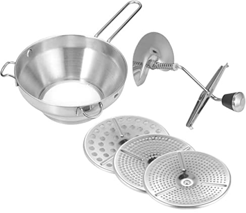LIFKOME Presse-purée Manuel En Acier Inoxydable Pour Pommes De Terre Et Légumes Ustensile Cuisine Multi-usages Robuste Et Ergonomique Pour Purée De Fruits Facile à Nettoyer