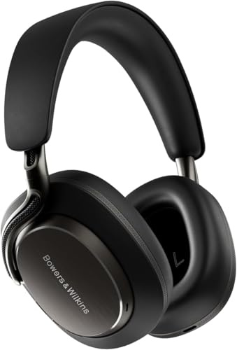 Bowers & Wilkins Px8 S2 Noise Cancelling Wireless Headphones with Bluetooth Audio, & Quick Charge, 30 Hours of High-Resolution Playback and Built-In Microphone – Onyx Black
