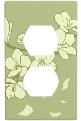 XBKGOHA Cartoon Begonia Picture Double Socket Wall Panel Decorative for Residential and Commercial Areas 4.5x2.76in