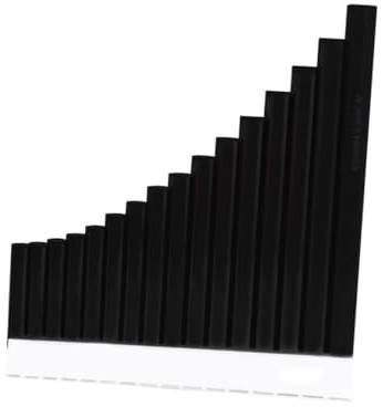 EXAOMBLE Professionelle Panflöte 16 Rohre C-dur aus Abs Schwarz für Anfänger Kinder Pädagogisches Musikinstrument Satz