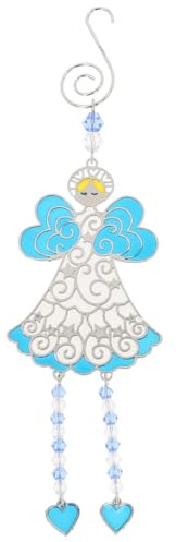 Xmas Dangly Leg Decoration Set – Angel, Robin, Snowman – Hanging Christmas Ornament Figures with Beaded Legs (Angel Height 6.5x Width 4.3x Depth 0.6cm)