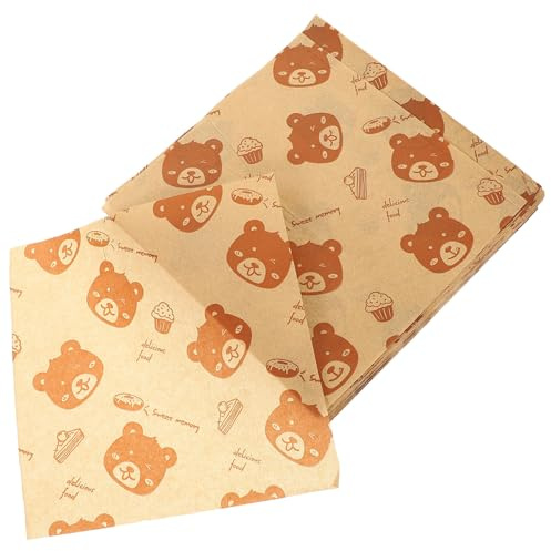 VICASKY Papier Sulfurisé Alimentaire Anti-graisse 20x20 Cm, 500 Feuilles pour Emballage Sandwich, Frites et Fromage, Doublures Légères et Résistantes Cuisine, Boulangerie et Restauration